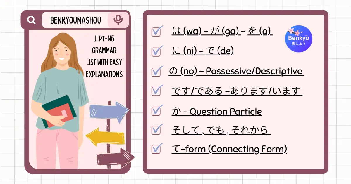 JLPT N5 Grammar List with Easy Explanations (25 Points)