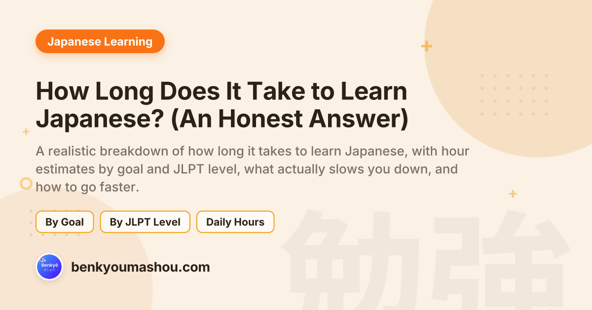 How Long Does It Take to Learn Japanese? (An Honest Answer)